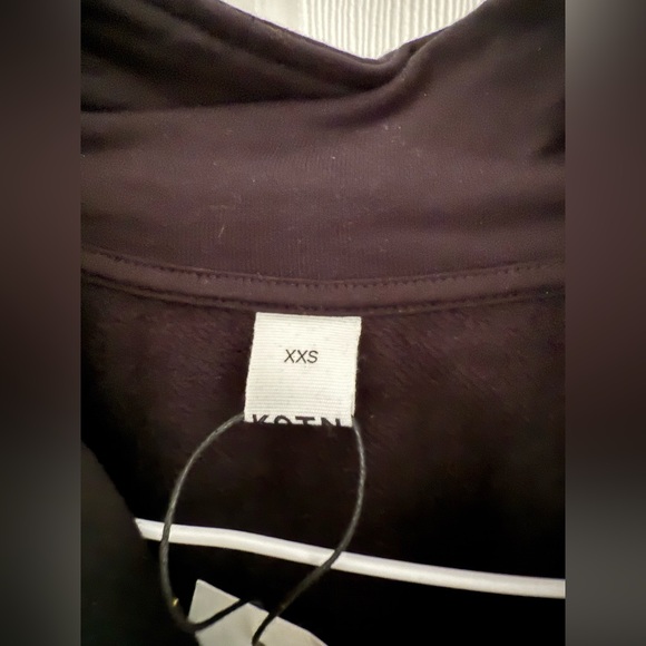 KOTN French Terry Zip — Black — Unisex XXS - Picture 4 of 4